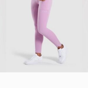 Gymshark lilac leggings notched split hem